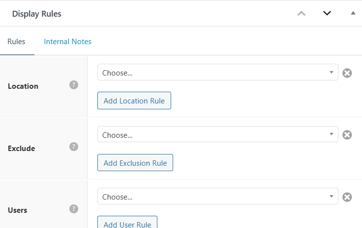 Display Rules In Elements In Gp Premium