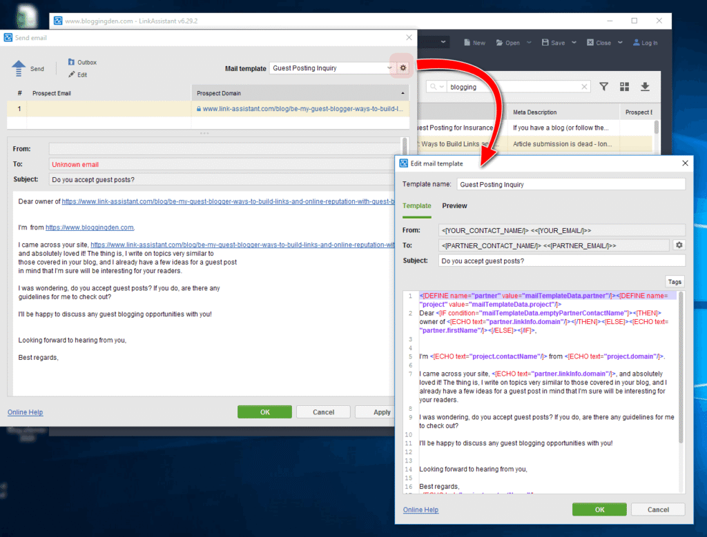 Link assistant step 8 send-the-email-for-guest-post-enquiry