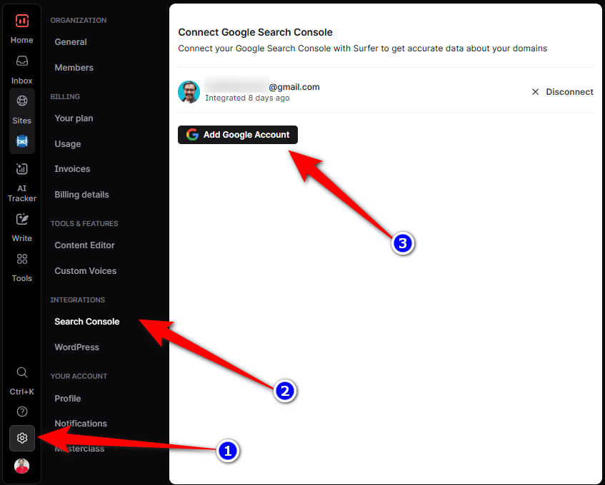 add google search console