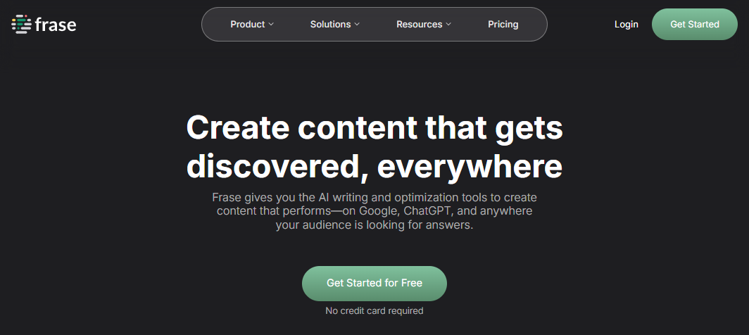 frase- Best AI-Powered Content Optimization Tool
