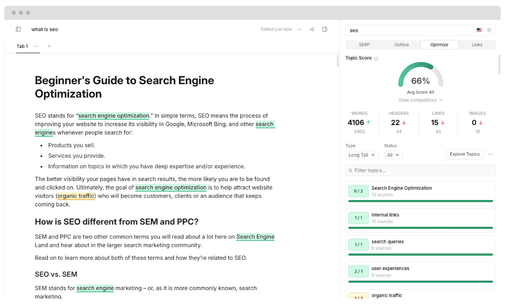 frase content optimization