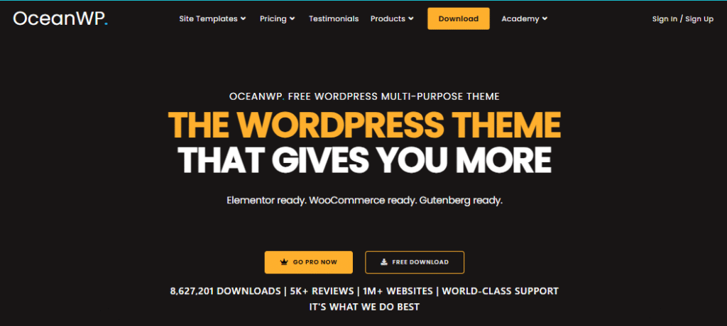 oceanwp theme