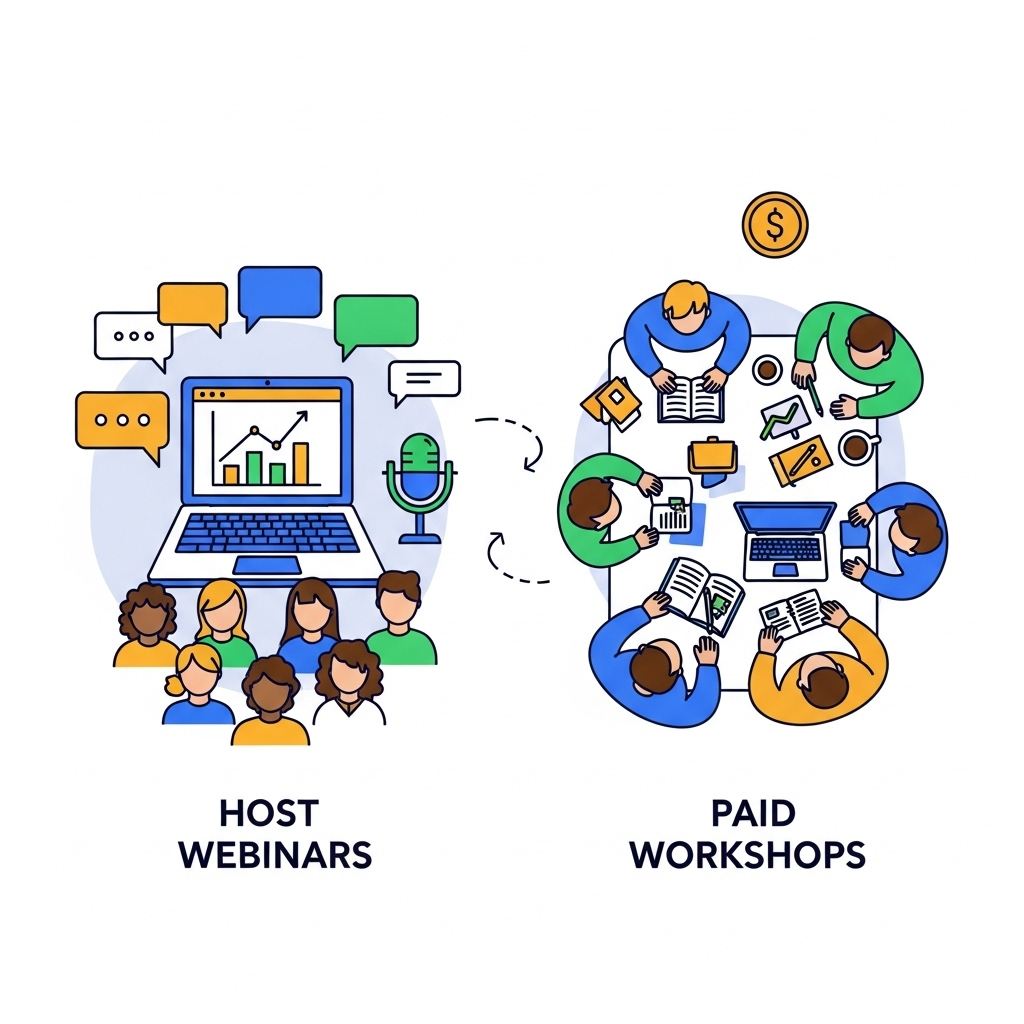 Host Webinars and Paid Workshops
