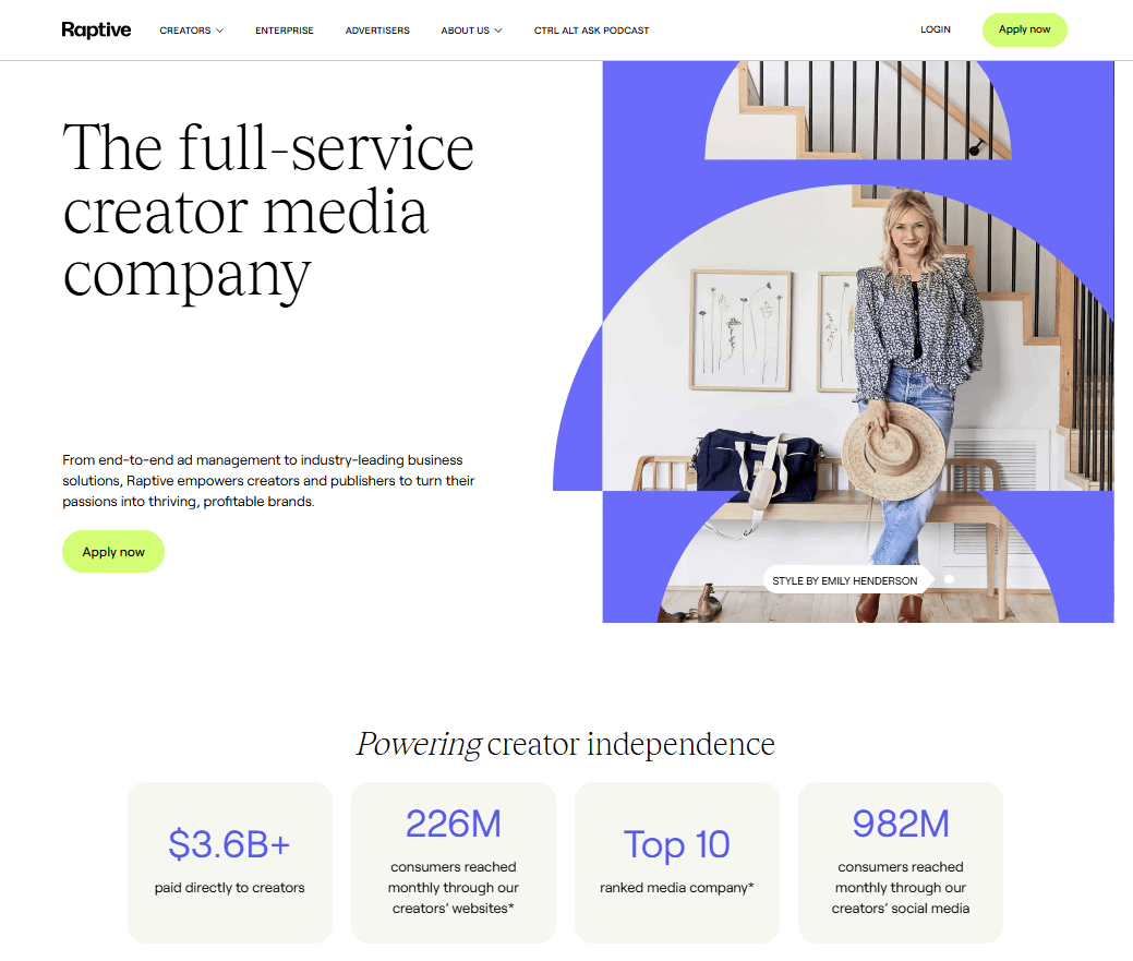 Raptive - formerly AdThrive Premium Publisher Network