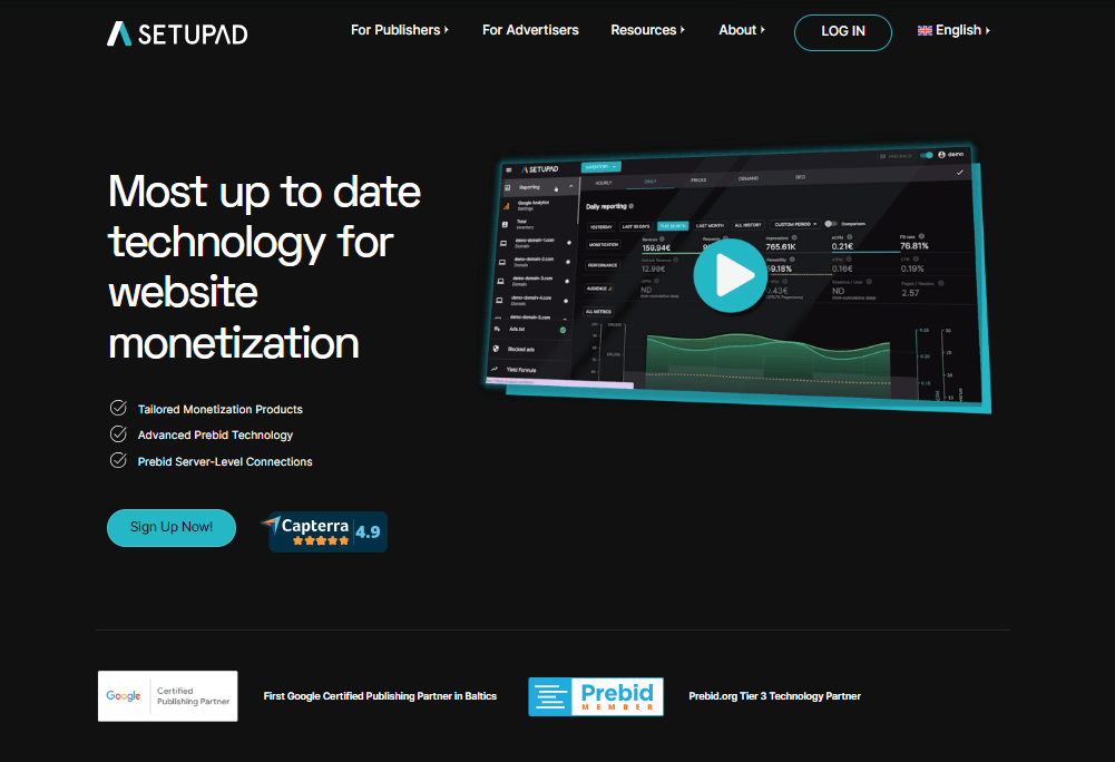 Setupad - Best Adsense alternative and ad network