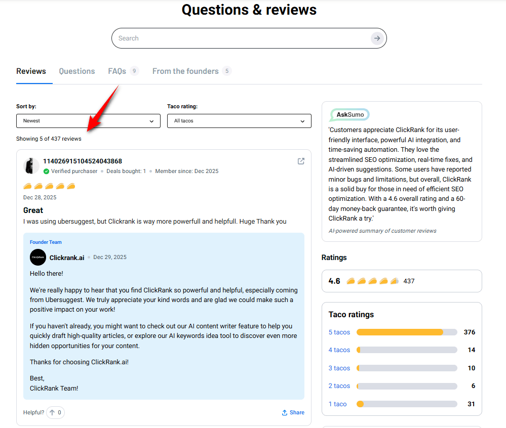 Analyze AppSumo Reviews