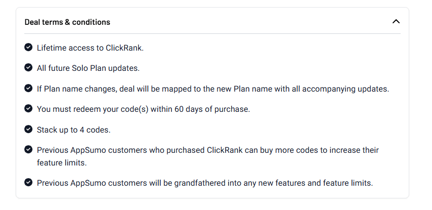 Appsumo ltd - Usage Limits, Stacking Codes & Fair Use Policy