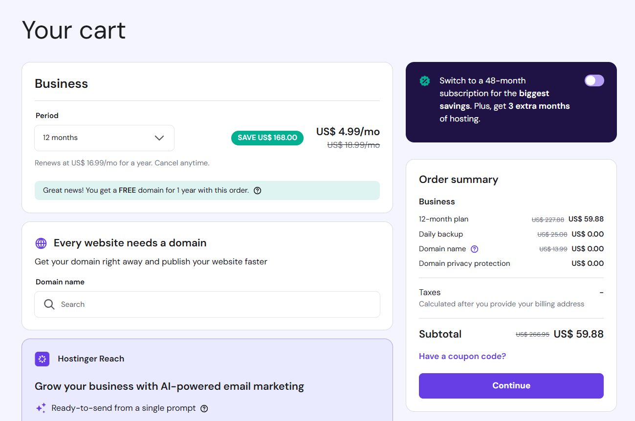 checkout your cart