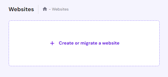 create or migrate website