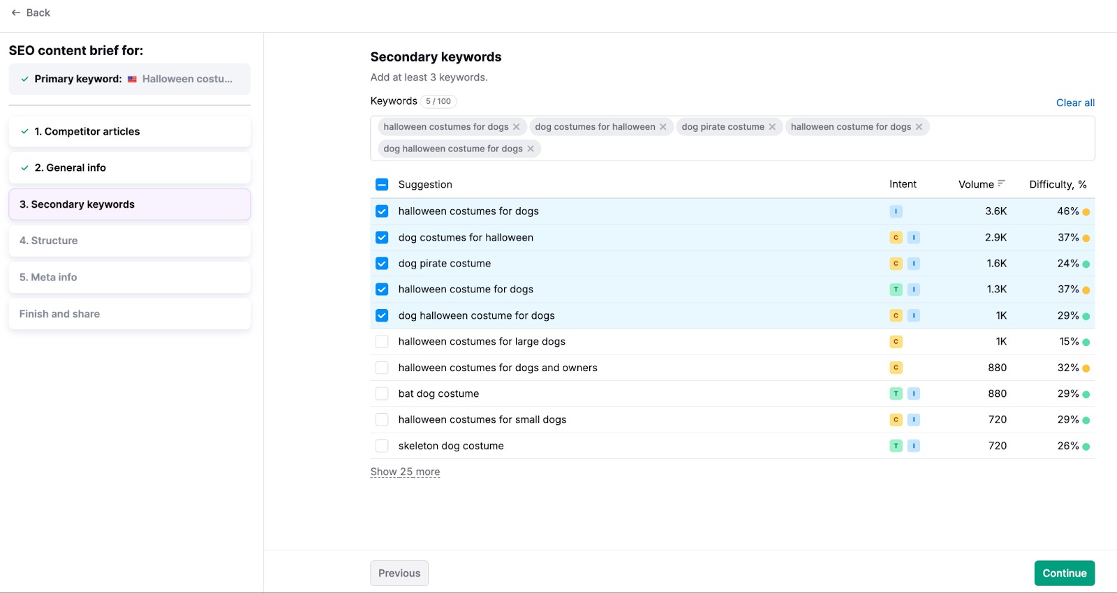 Add Secondary Keywords
