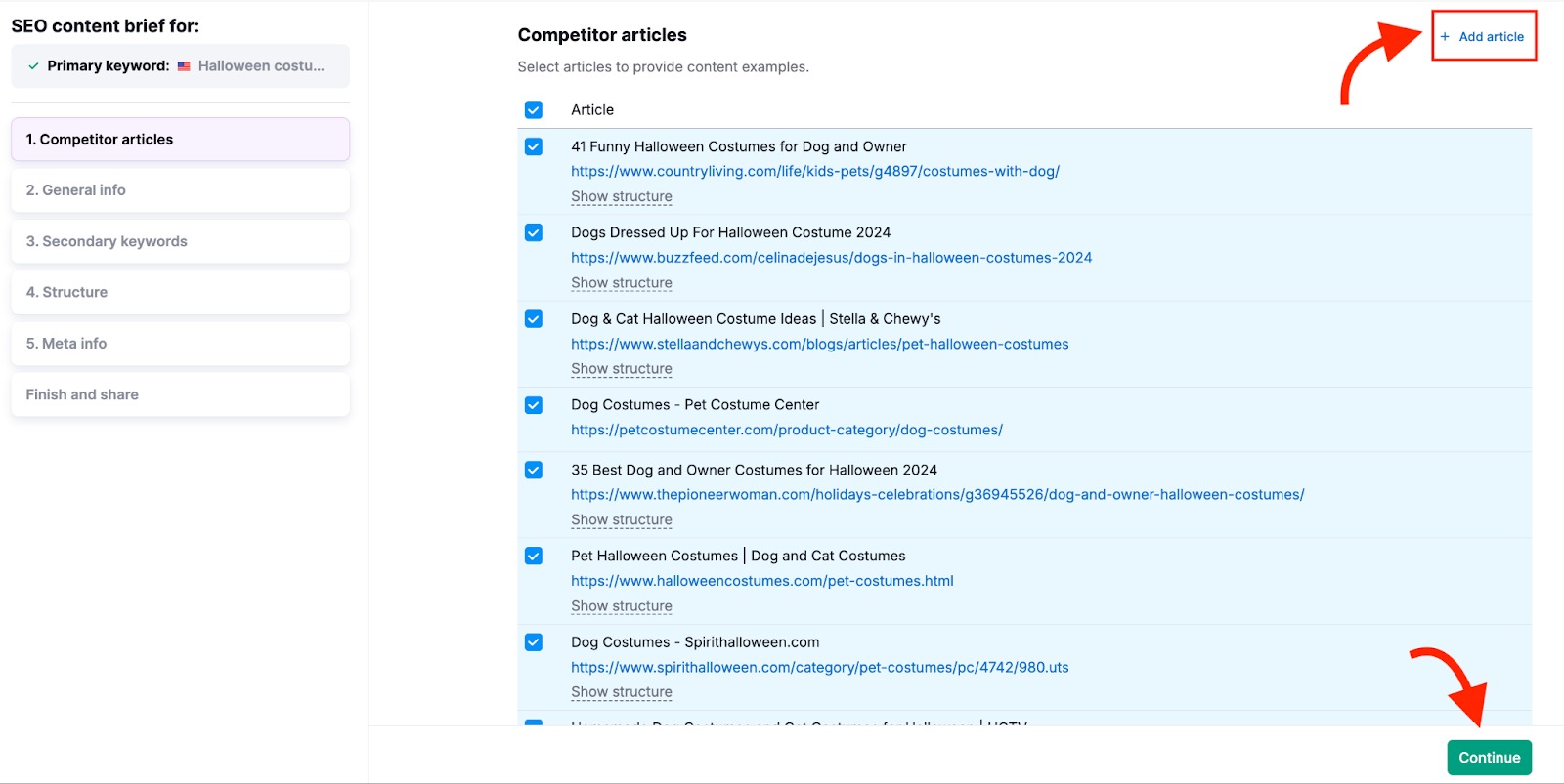 Choose Competitor Articles