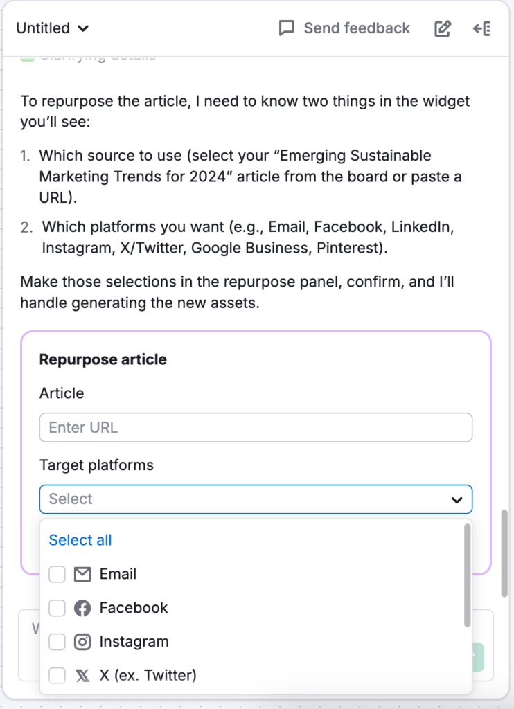 Select Target Platforms