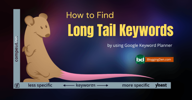 how to find long tail keywords with Google Keyword Planner