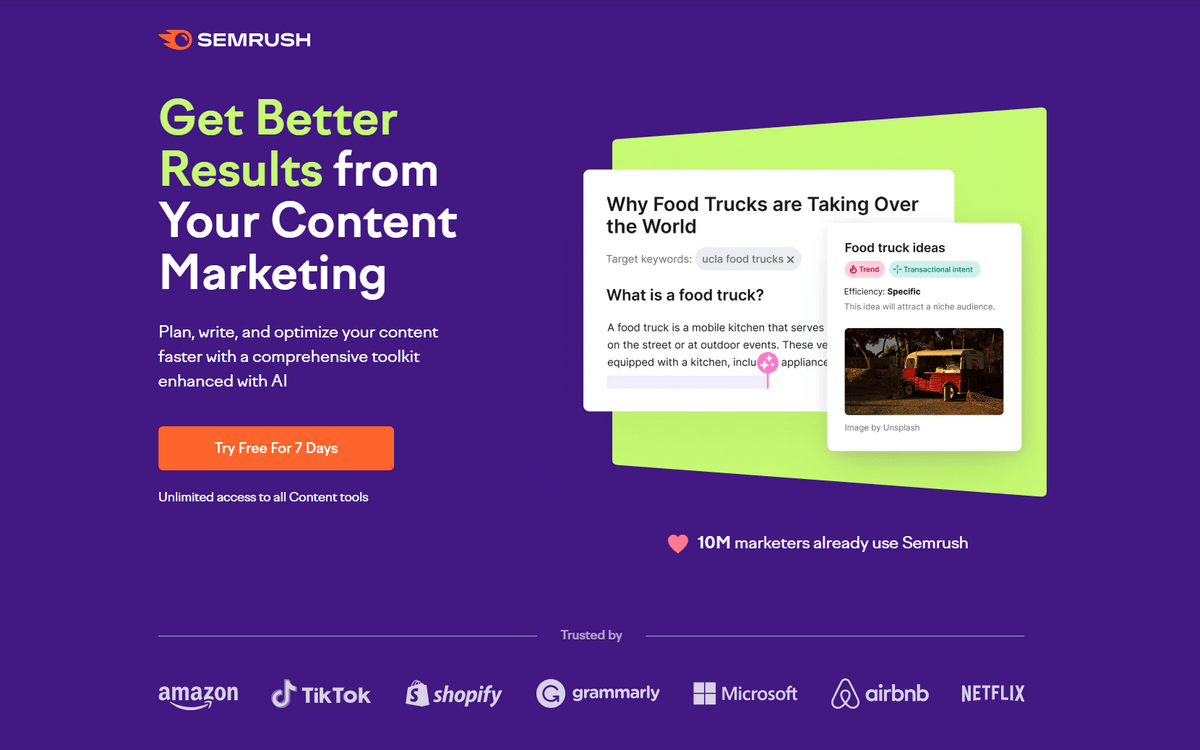 semrush content toolkit page new