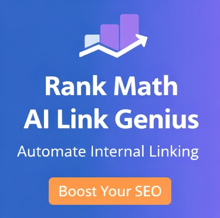 Rank math AI Link Genius banner