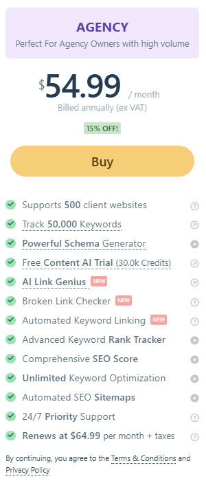Rank math Plugin - Agency Plan