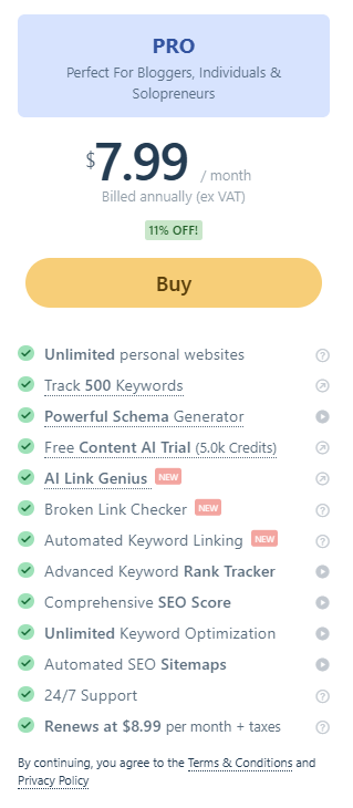 Rank math Plugin - PRO Plan