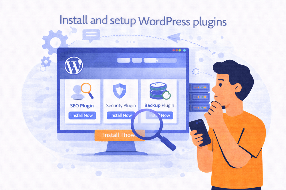 install and setup WordPress plugins