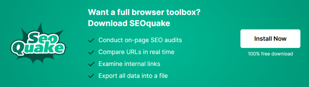 Semrush SEOquake Browser Extension