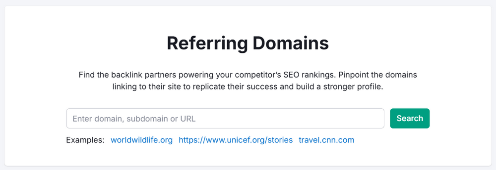 semrush referring domains