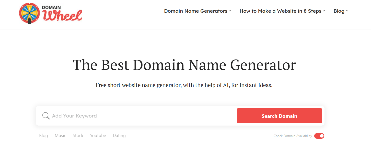 domain wheel name generator