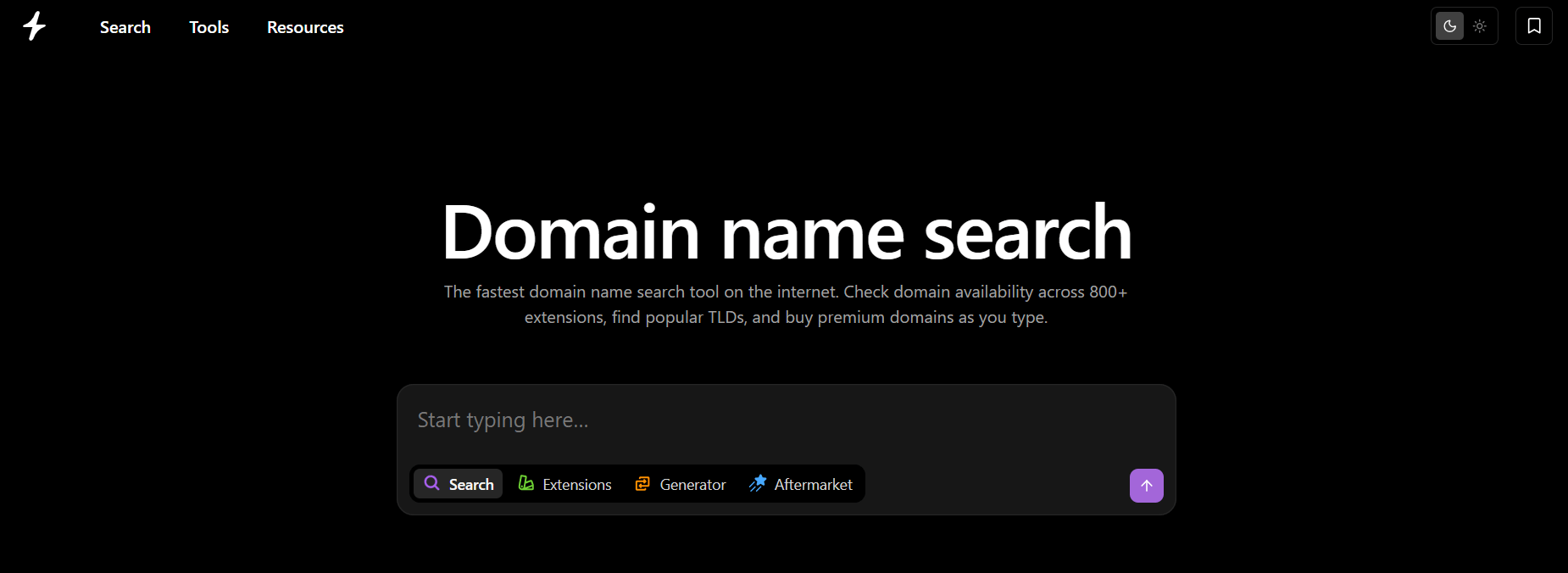instant domai name search