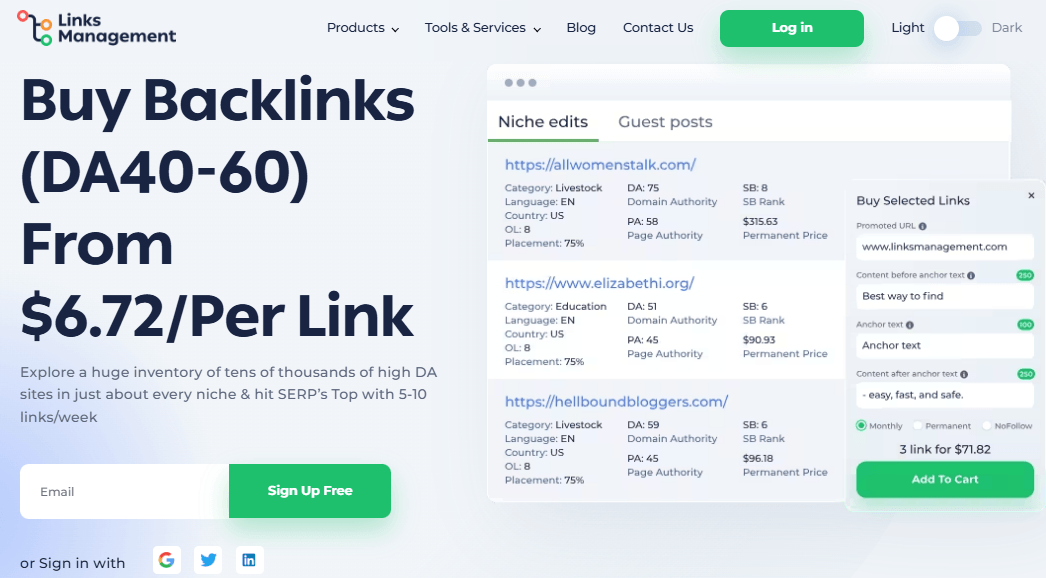 linksmanagement services