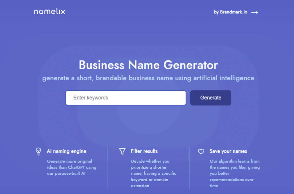 namelix business name generator