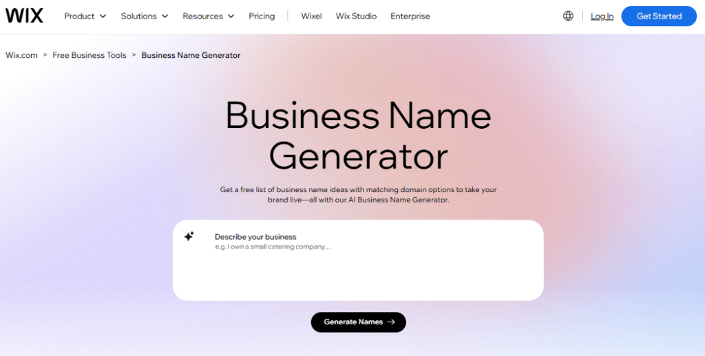 wix business name generator