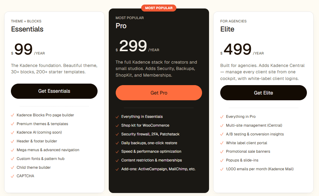 Kadence Pricing June 2026 New