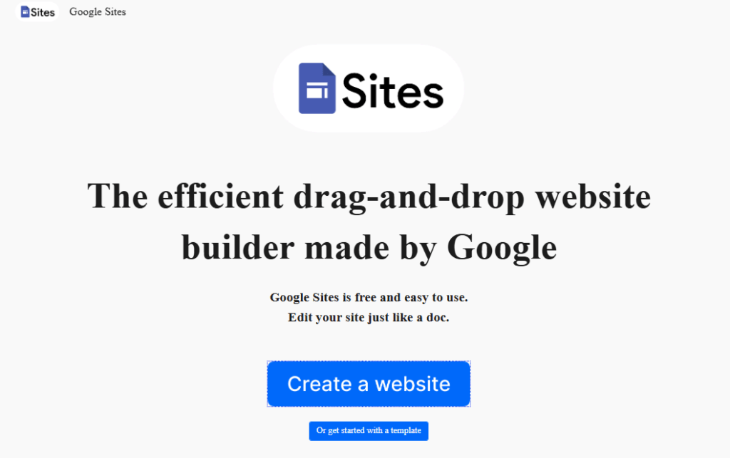 google sites - free and simple blogging platform