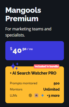 KWFinder by mangools premium plan