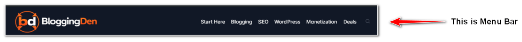 this is BloggingDen menubar
