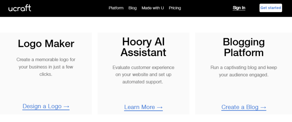 ucraft logo maker tool