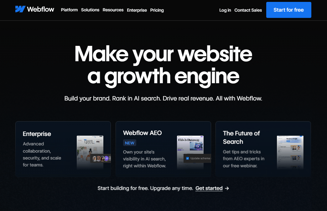 webflow platform
