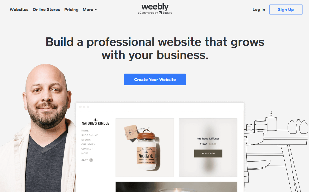 weebly - platform for professional blogging