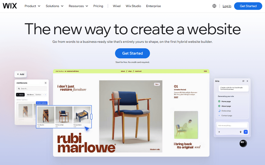 wix - free platform for blogging