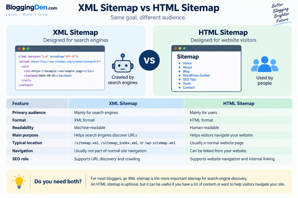 XML Sitemap vs HTML Sitemap