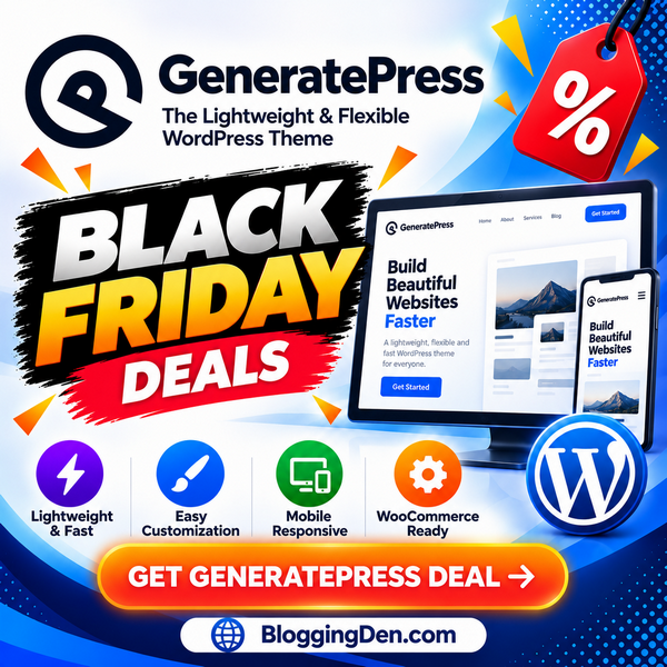 Generatepress black friday deals