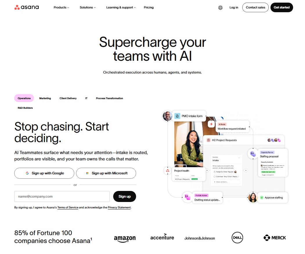 asana - Best for Blogging Teams and Content Agencies