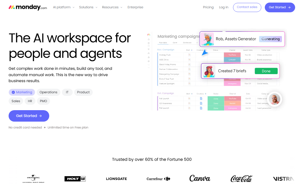 mondaycom - Best for Visual Content Workflows