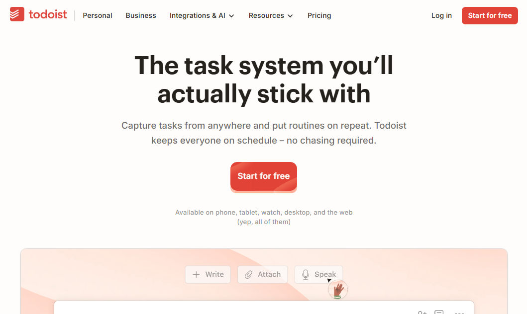 todoist - Best for Personal Blogging Tasks